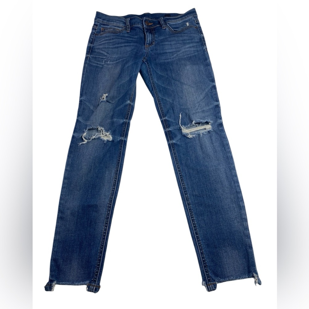 SP Black Label Womens Blue Denim Distressed Raw Hem Jeans Sz 29
